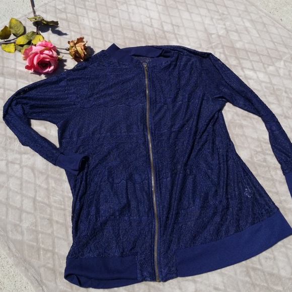 Living Doll Lace Zip Jacket - Picture 1 of 3